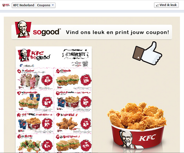 KFC Nederland Facebook app door Social Addicts